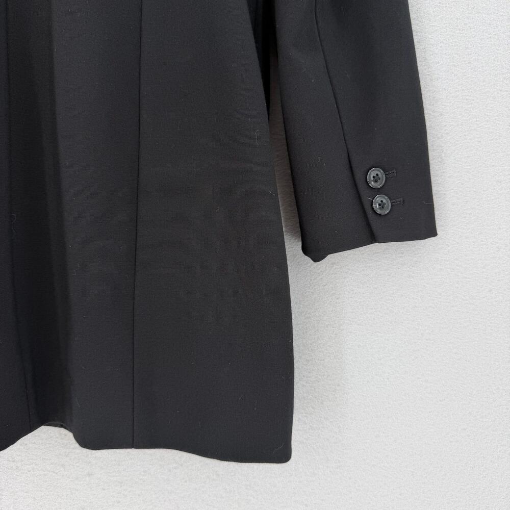 Chico’s Sz 0 Black Professional Workwear Layering Minimal Longline Blazer Jacket - Picture 10 of 15